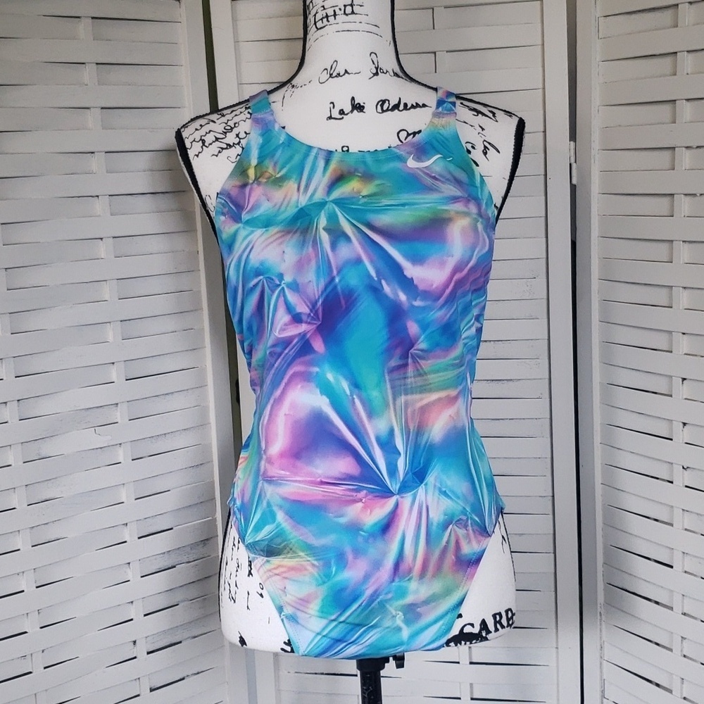 Nike Hidrastrong tie dye one piece swimming suit 12